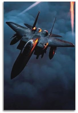 Kriegsposter, Motiv: Midnight Jet Pierces, Wolken, Poster, dekoratives Gemälde, Leinwand, Wandposter und Kunstdruck, moderne Familienschlafzimmer-Dekoration, Poster, 30 x 45 cm