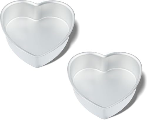 Ksdhotware 8 inch Heart Shaped Cake Pans Set, Heart-shaped Cake Mold 8 inch, Valentines Cake Baking Pan for Birthday, Wedding, Anniversary
