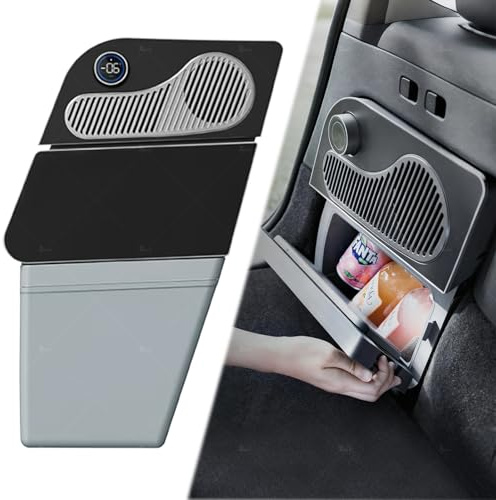 Für Tesla Model Y Auto-Kühlschrank (2020–2024, nur 5-Sitzer) • 16,9 Qt versteckter Seitenmontage-Kühlschrank • -6 °C Kühlung • APP + Knopfsteuerung • Ultra-leise für Model Y Juniper Cooler Camping