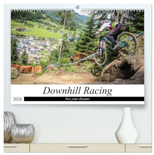 Downhill Racing (hochwertiger Premium Wandkalender 2026 DIN A2 quer), Kunstdruck in Hochglanz: Spannender Sportkalender (CALVENDO Sport)