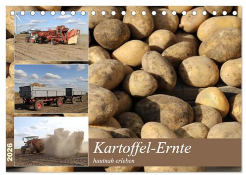 Kartoffel-Ernte - hautnah erleben (Tischkalender 2026 DIN A5 quer), CALVENDO Monatskalender: Landmaschine im Einsatz (CALVENDO Technologie)