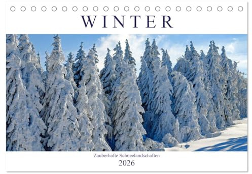 Winter. Zauberhafte Schneelandschaften (Tischkalender 2026 DIN A5 quer), CALVENDO Monatskalender: Ein Spaziergang durch märchenhafte Winterlandschaften (CALVENDO Natur)