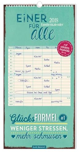 Einer für alle! 2018: Familienkalender