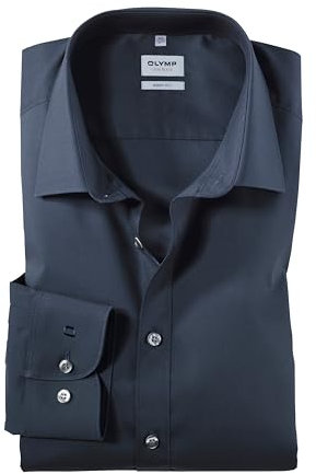 Herren Hemd Level 5 Body Fit Langarm marine, size 42/L