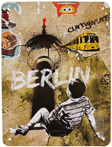 Nostalgic-Art Retro Blechschild, 15 x 20 cm, Berlin Street Art – Souvenir & Geschenk-Idee, aus Metall, Vintage Design, Blechschilder Sprüche