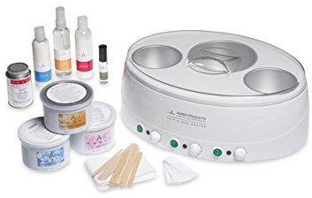 Amber Products Deluxe Salon Spa Waxing Kit Triple Wax Warmer