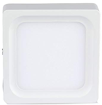 V-TAC 4800 8 W LED Panel Aufbauleuchte Glas - quadratisch - 6000 Kelvin kaltweisses Licht 720 Lumen VT-1408SQ