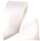 TigerTie Modische Satin Seidenkrawatte + Seideneinstecktuch in creme weiss einfarbig Uni
