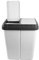 Alpfa Mülleimer 2x25 Liter Abfalleimer Duo Bin (Weiß)