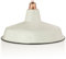 Industrie Lampenschirm Emaille Weiß (2. Wahl), Fabriklampe 36 cm, inkl. Lampenfassung Kupfer Finish