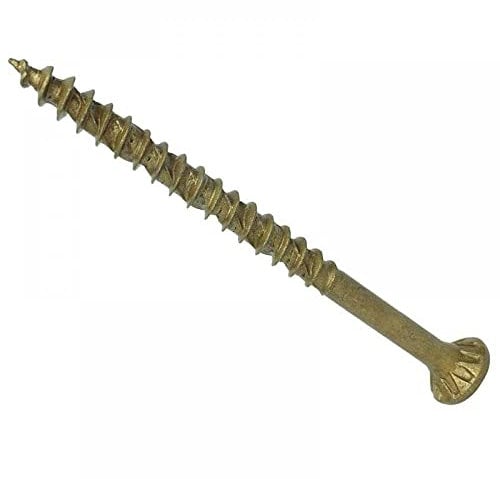 ForgeFast Countersunk Decking Screws | 5.0 x 100mm | Tan Elementech 2000 | Tub 300