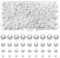 TOAOB 420 Piezas Perlas Manualidades 4 mm 6 mm 8 mm10 mm Perlas Artísticas Cuentas de Vidrio Abalorios de Cristal Blanco de para DIY Pulseras Collares Bisutería y Fabricación de Joyas