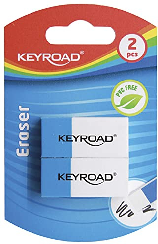 KEYROAD Mehrzweck Radiergummi/Bleistifte Kugelschreiber/2 Stck/Blau-Weiß