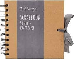 Set mit 3D-Aufkleber-Set und Tallon Kraftpapier, klein, mittelgroß, quadratisch, für Scrapbooks, hochwertiges braunes Kraftpapier, Scrapbook mit Schleife, Größe M 20 x 20 cm, 50 Blatt
