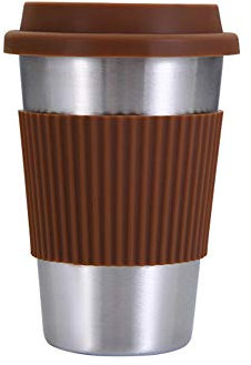CANDeal Vasos de Acero Inoxidable, Vasos de Copa de Metal de Primera Calidad con Tapa de Silicona, Vasos para Beber de Metal de 16 oz para niños y Adultos, sanos irrompibles y apilables