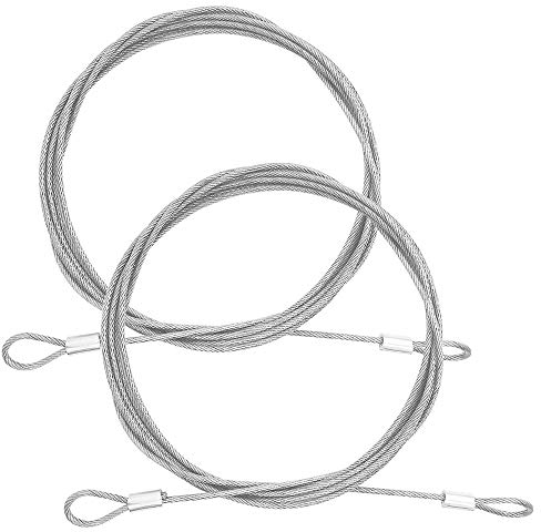 2 Pcs Safety Cable Lock,Cable Lock,DanziX 98''Long Double Loop Stainless Steel Cycling Cable Locks Safety Cable for Outdoor Travel Family Daily Use