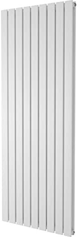 Pinta Vertical Radiator | Flat Panel Double Column | Central Heating | Living Room Hallway Bathroom Kitchen Radiator | 1200 x 612 | White