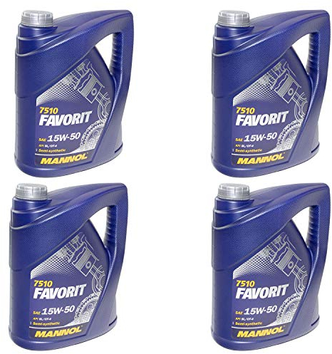 20 Liter Oel MANNOL Favorit 15W-50 API SL CF CF-4 Motoröl 15W50 Motor Motoren Öl