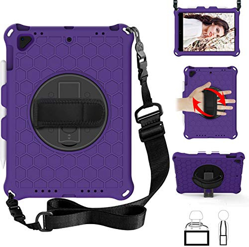 Foam Case for iPad Pro 9.7, Shockproof Case with Shoulder Strap/Hand Strap and 360 Degree Rotation Handle with Foldable Kickstand