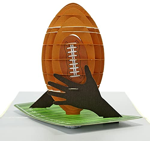 CUTPOPUP Rugby Vatertag Pop Up Karte, Geburtstag Pop Up Karte, 3D Popup Grußkarten, 3D Geburtstagskarte mit Blankote DE