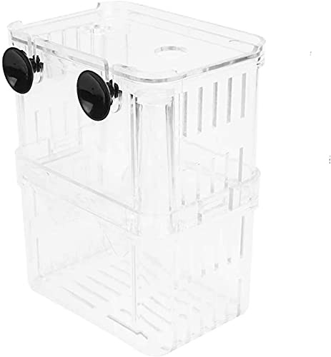 CENPEK 2 x Fischbrüterbox zum Schlüpfen von Brutkästen, selbstschwimmend, transparent, für Guppies, Babyfische, Brutkästen