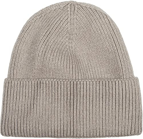 styleBREAKER Unisex Strickmütze mit Rippenmuster und breiter Krempe, Feinstrick Mütze doppelt gestrickt, Strick Beanie 04024190, Farbe:Grau