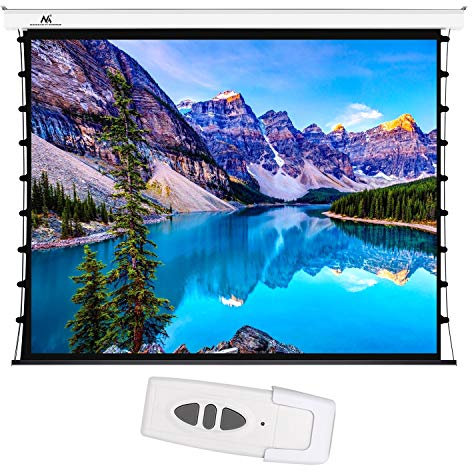 Maclean MC-952 Motorleinwand Beamerleinwand Projektor Leinwand Heimkino 150 4:3 16:9 300x220cm Deckenmontage Wandmontage