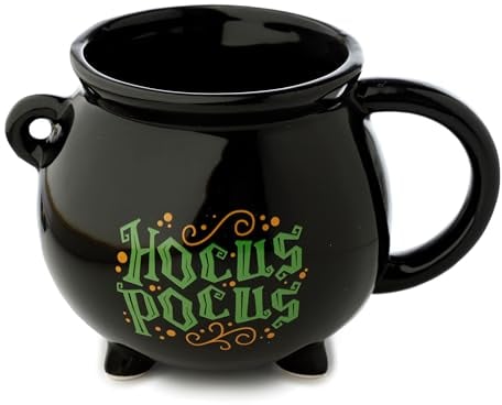 Mug en Céramique Hocus Pocus - Forme de Chaudron de Sorcière Noir