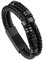 Bandmax Cuero Pulsera Doble Negro Esclava Grande Viking Nordico con Dije Vegvisir Brujula y Nudos Celta, 21cm Largo