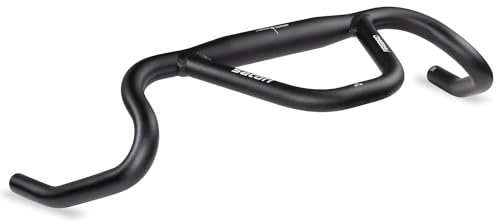 Satori Firebird Gravel Rennrad, Aluminiumlegierung, 30 Grad, gebogener Lenker mit integrierter Frontverlängerung, Klemmgröße 31,8 mm, Breite 480 mm