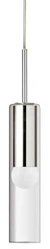 Dainolite Palmer 1 Light Pendant - Polished Chrome - Clear Glass