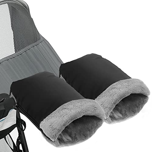 Infreecs Pram Hand Muff - Pram Mittens, Pram Gloves for Stroller, Waterproof Anti-Freeze Extra Thick Pushchair Hand Warmer Gloves for Pram, Buggy, Bike and Trailer - Zip