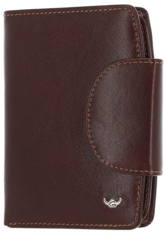 Golden Head Leder Geldbörse Colorado RFID Protect Kombischeintasche mit Riegel 1439 Tabacco braun