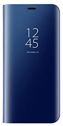 Dedux Cover Honor Magic 5 Lite 5G (Magic5 Lite) / X9a Custodia Luxury Mirror Pelle Leather Magnetic Flip Stand Protective Cover Case for Honor Magic 5 Lite 5G (Magic5 Lite) / X9a, Blu