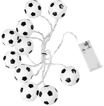 OSALADI Schnur Fußball-lichterketten Dekoratives Led-licht Lichterketten Warm Dekoration Im Fußballraum Fußballdekorationen Für Das Schlafzimmer Feenlicht Laterne Schaumkugel Junge Plastik