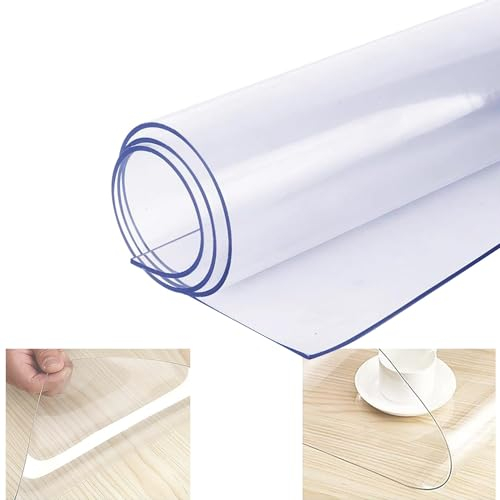 JoboJi Transparente Schreibtischunterlage, Schutzmatte Tischmatten 40 x 60, 40 x 150, 50 x 180, 70 x 135, 90 x 90, 90 x 180, 100 x 100 cm leicht zu reinigende, hitzebeständige (Size : 50x200cm)