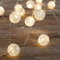 Lex Light Lichterkette 15 LED | cracked Glaskugel Optik | warmweiße 1,5cm Kugel | Silberdraht 10cm Abstand Lampen | Timer Funktion 6/18 Stunden | batteriebetrieben Länge 170cm (cracked Ball, 3)