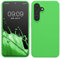 kwmobile Housse Compatible avec Samsung Galaxy S24 Coque - Housse de téléphone Protection Souple en TPU Silicone - Vert néon