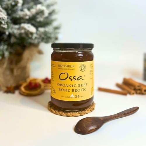 Ossa Beef Ambient Bone Broth, High-Protein Broth, Preservative-Free Soup & Cooking Essential, Keto & Paleo-Friendly Soup Maker for Gut Health & Digestion, 515 mL