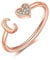 FUNEIA Anelli Donna Oro Argento Anello Cuore con Iniziale Lettera Regolabili Anello con Nome Personalizzabile Anelli Sovrapponibili Bambina Ragazze anelli a Gioielli Regalo (C, Rosa, Regolabile)