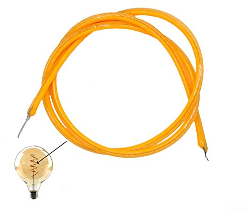10 Stück 2200 K Glühbirne Filament DC 3 V LED Dioden Flexible Filament Lampenteile für Glühbirnen, DIY handgefertigtes Spielzeug, DIY Dekoration Design (130 mm)