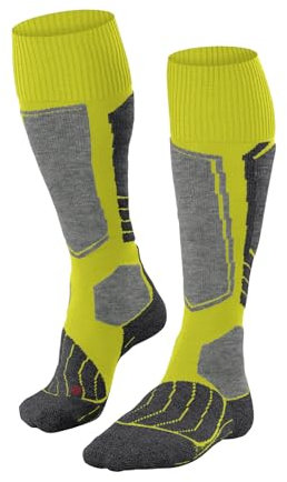 FALKE Damen Skisocken SK1 Comfort W Kh Wolle Funktionsmaterial warm dick 1 Paar, Gelb Sulfur 1084, 37-38