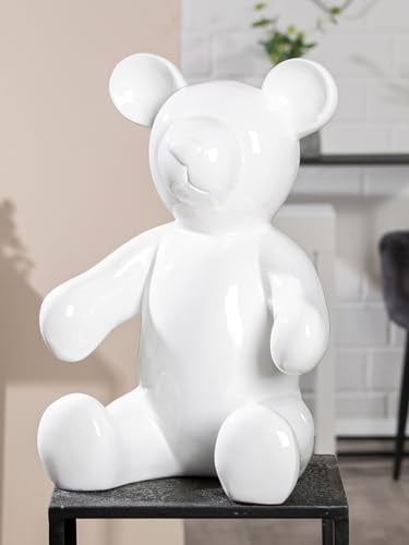 Casablanca große Deko Figur Bär XL - moderen Skulptur Statue - Design Dekoration Geschenk - Farbe: Schwarz - Höhe: 45 cm