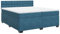 vidaXL Boxspringbett, Polsterbett Bett mit Matratze Matratzenauflage, Bettgestell mit Kopfteil Lattenrost, Doppelbett für Schlafzimmer, Blau 200x200cm Samt