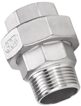 JOSUR BSP-Innengewinde auf Außengewinde, 304 Edelstahl-Verbindungsstück for Rohrverschraubungen, Adapterkupplung, for Schlauchverbinder im Haus und Garten, Zubehör(3/8)