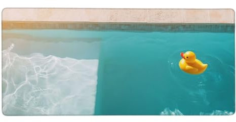 Alfombrilla Ratón XXL Pato, Piscina Grande Alfombrilla de Ratón 1200x600x3 mm, Mouse Pad Gaming con Bordes Cosidos, Alfombrilla Escritorio con Base de Goma Antideslizante, Accesorios de Oficina-LG467