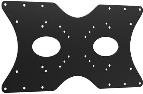 IMtKotW Adaptateur VESA Universel pour TV 32-55 Pouces, Panneau Adaptateur TV Compatible avec VESA 50x50mm à 400x200mm,jusqu'à 30 kg,Noir