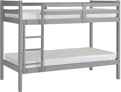 Panana Bunk Bed 3FT Wooden Bunky Sleeper Bed Single Double Bed For Kids, Childreen (Grey Bunk Bed Only)