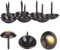 GRCFUMO 100 clavos para tapicería, cabeza redonda retro, clavos decorativos gruesos para muebles, tachuela negra para sofá, cesta, manualidades, tambor, joyero, gabinete de vino y (16×20mm)
