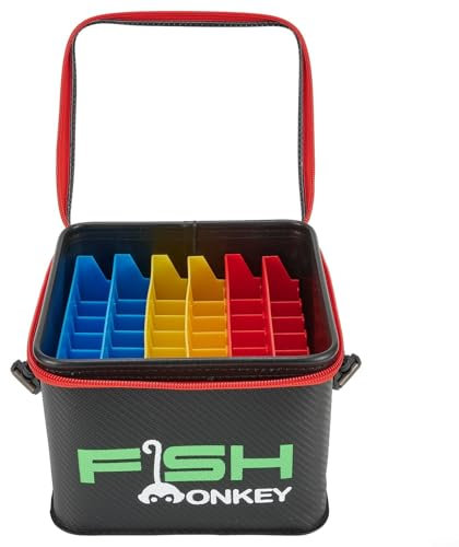 Functional EVA Fishing Lure Storage Box with 48 Slots, Includes 6 Random Color Dividers for Organization